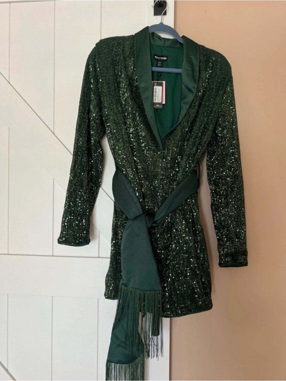PrettyLittleThing Emerald Green Sequin Mini Dress